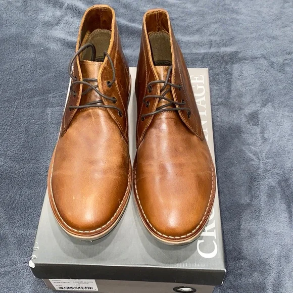 Crown Vintage Casper Mens Chukka Boots Cognac Leather Size 9.5 Desert Boot Men main image 4